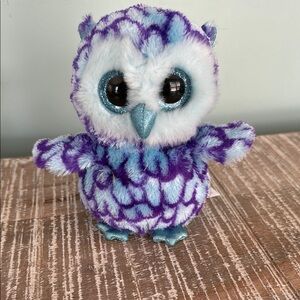 TY Purple and Blue Plush Owl Plush, “Oscar”. Excellent Condition